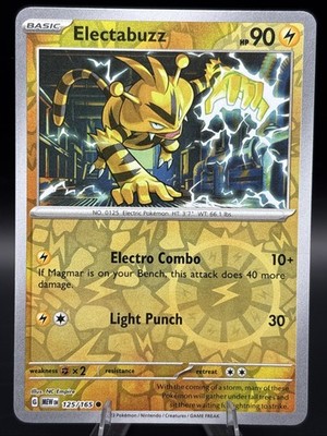 Pokémon TCG - Electabuzz - 125/165 - SV: Scarlet & Violet 151 - Reverse Holo