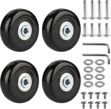 4 Pcs Luggage Replacement Kit, 50mm x 18mm Rubber Replacement Wheels, Luggage...