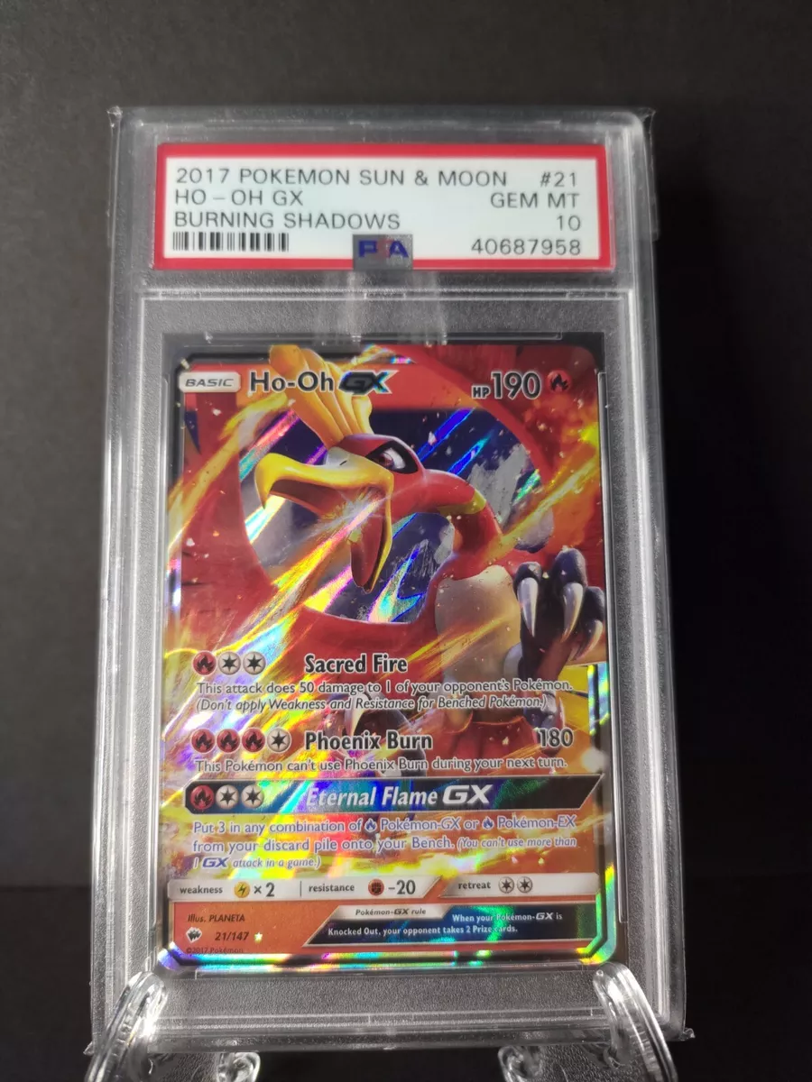 PSA 10 Gem Mint - HO-OH GX RAINBOW HOLO - Pokemon TCG