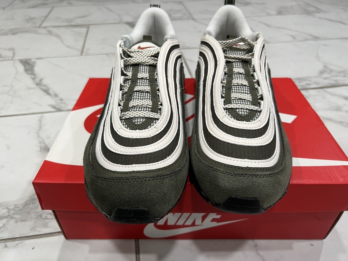 New Nike Air Max 97 Dark Olive FB9619-001 Phantom Rugged Orange 