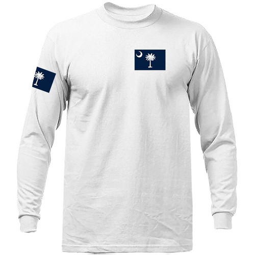 State of South Carolina Flag Crest VA Graphic Long Sleeve T-Shirt
