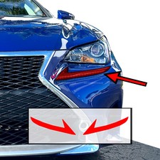 Red Headlight Drl Day Running Overlay Vinyl Tint For 15-2018 Rc 200t Rc350 Rc300