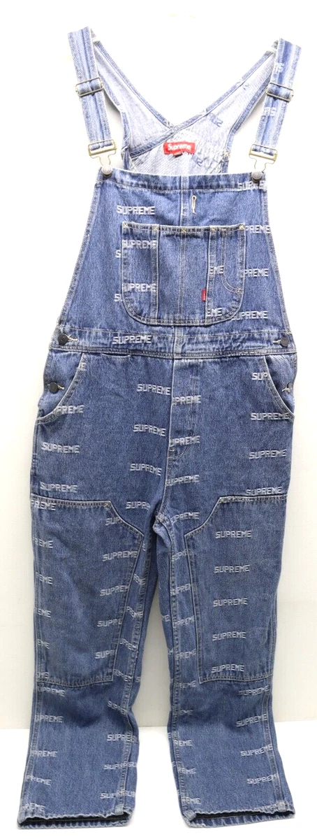 Supreme Logo Denim Overalls BLUE SS19 - Size XL (Slim)