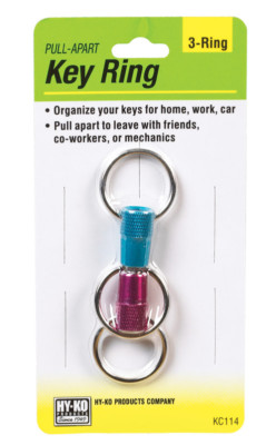 Hy-Ko KC114 3-Way Pull Apart Key Ring, Metal | eBay