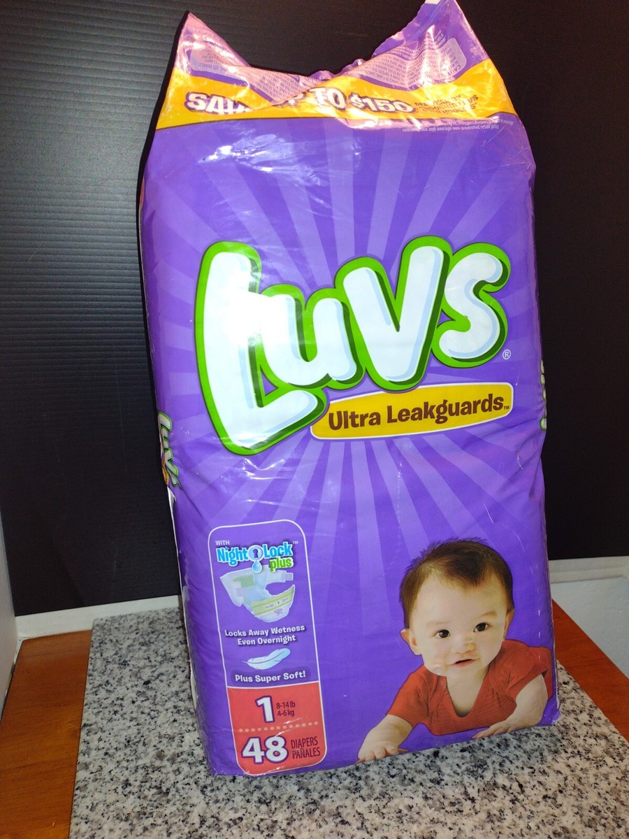 Luvs Diapers. Luvs Ultra Leakguards. 48 Count Per Pack. NEW