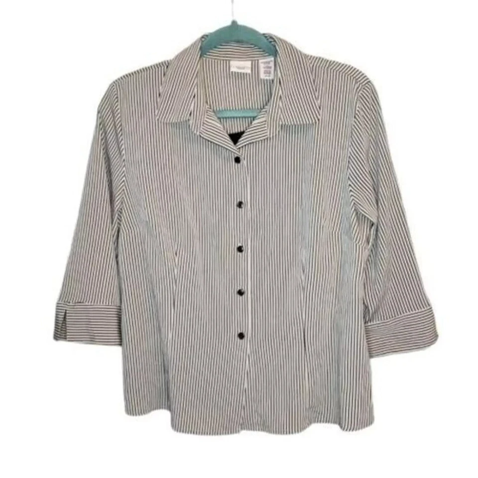 Lote de 4 blusas abotonadas Covington y H&M para mujer talla M Foto 4 de 4