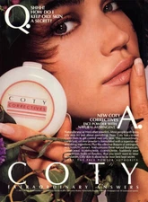 1987 Coty makeup foundation vintage 1-page MAGAZINE AD