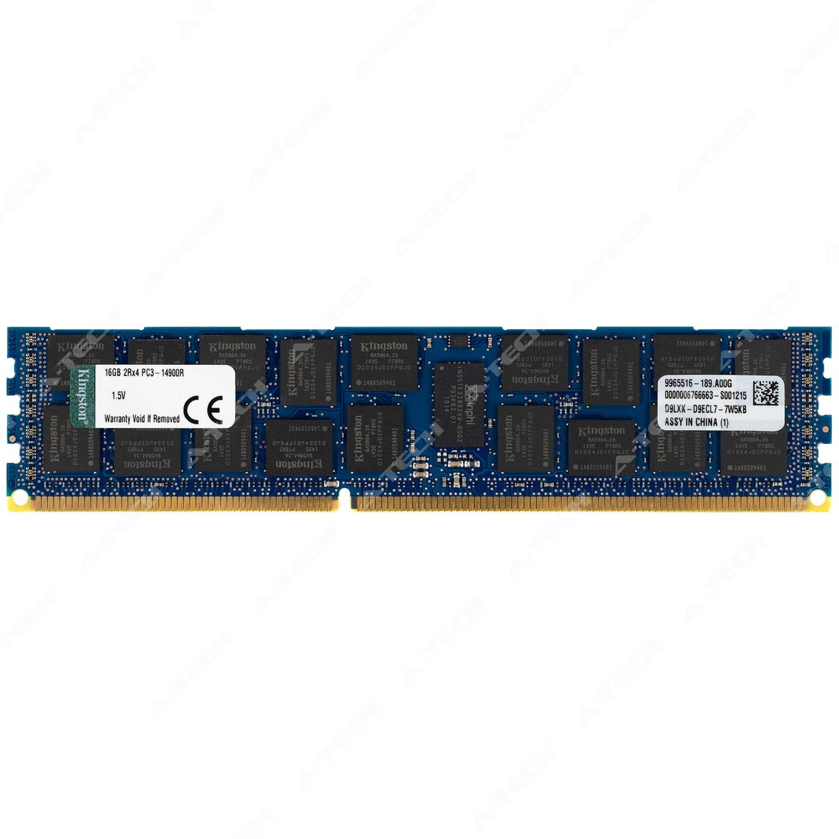 Kingston 16GB 2Rx4 PC3-14900R RDIMM DDR3 1866 ECC Registered Server Memory  RAM