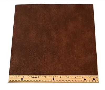 UPHOLSTERY LEATHER PIECE COWHIDE MEDIUM BROWN Light Weight 1 Square Foot