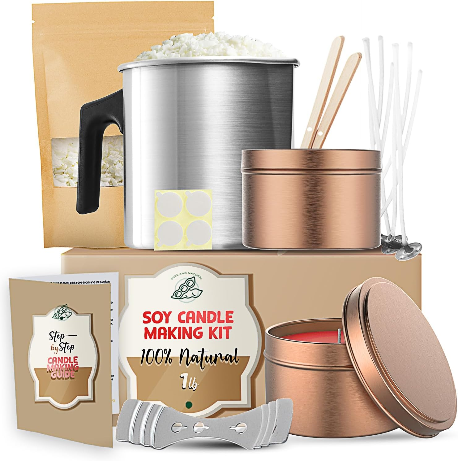 Soy Candle Making Kit for Adults & Kids DIY Craft Supplies-image