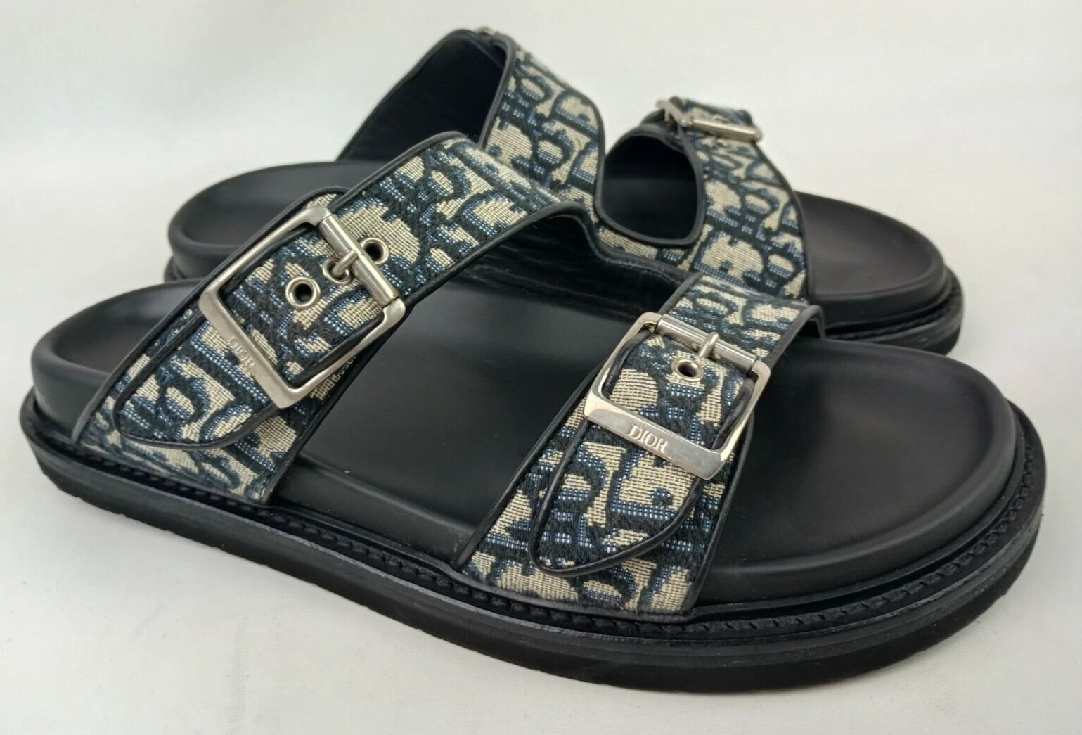 Sandales aquatiques obliques jacquard obliques Dior beige taille 41
