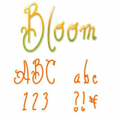 SIZZIX Sizzlits Bloom Alphabet 35pc Set Die Cutting Scrapbook Craft Retired $150