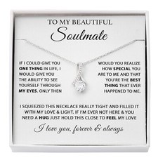 To My Soulmate Necklace Gift For Girlfriend Wife Birthday Gifts Christmas Gifts