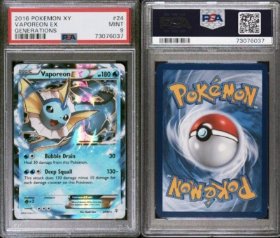 Vaporeon EX 24/83 PSA 9 MINT Pokémon XY Generations | eBay