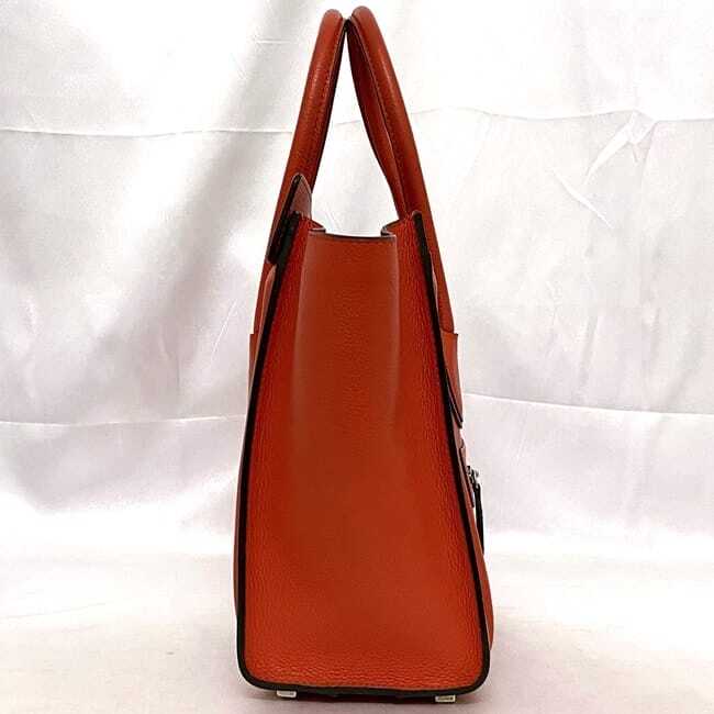 Celine Tote Bag Luggage Nano Shopper F-21153 Orange Red