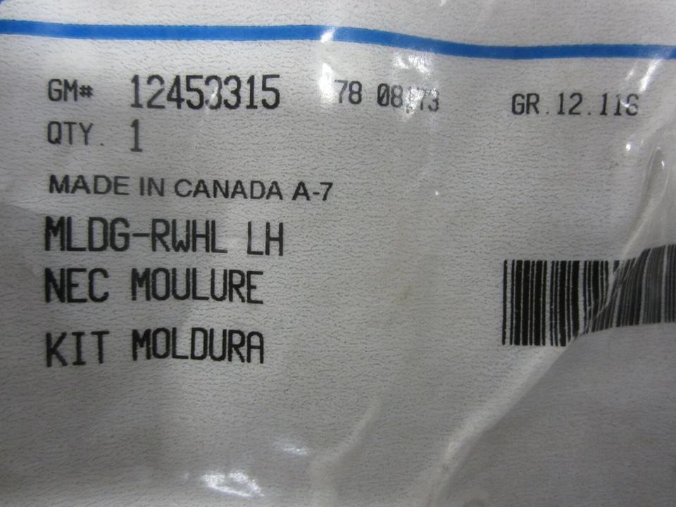 97-05 Pontiac Trans Sport Montana LH Wheel Opening Moulding OEM 12453315 - Image 3 of 3