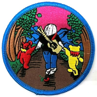 Grateful Dead Jerry and the Bears Embroidered Rock Iron on Patch Applique