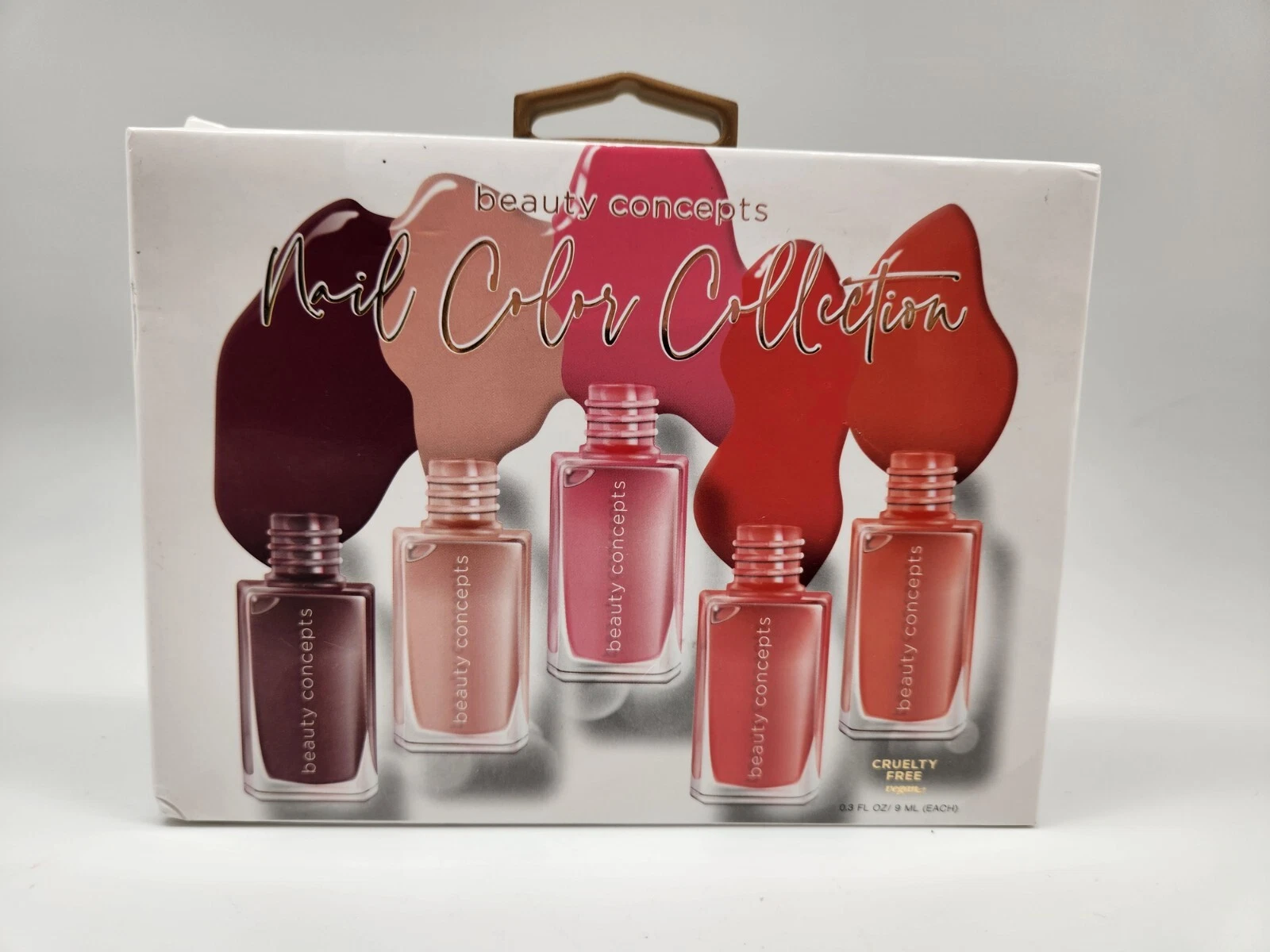5Pc BEAUTY CONCEPTS Nail Polish Collection Nail Color Set Berry Pink Beige Coral