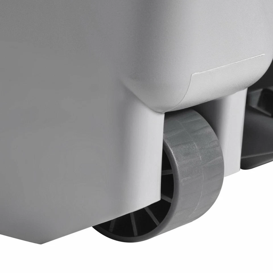 Sunware Abfalleimer 60 Liter-49x38x70cm-mit Rädern/Fußpedal/Handgriff- grau/grün - Bild 3 von 3