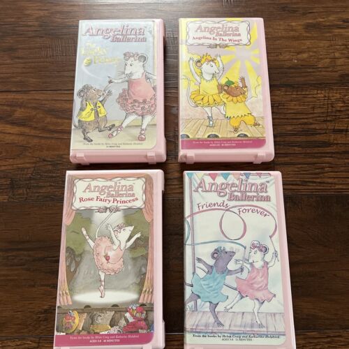 Angelina Ballerina VHS Lot Of 4 The Lucky Penny ~Angelina In The Wings + 2 More - Picture 1 of 11