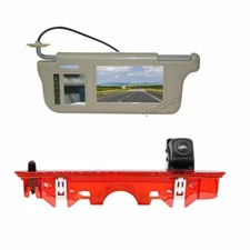 Backup Reverse Camera &  Sun Visor Rear View Mirror Monitor for Dacia Dookker