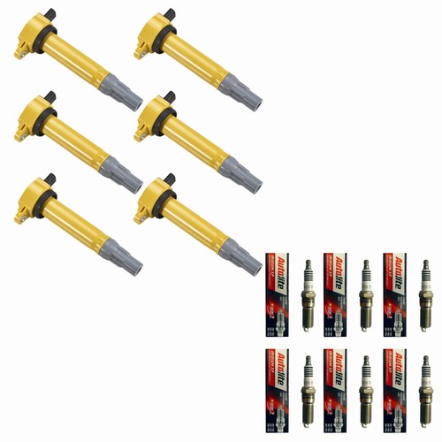 Autolite XP5263 Spark Plugs + ignition Coils UF502 For Chrysler Dodge 2.7L V6 - 第 1/7 張圖片