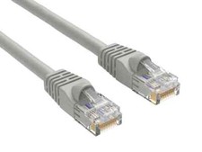 Cat5e UTP Snagless Patch Cable, Gray - 1/2/3/5/7/10/14/15/25/35/50/75/100 ft