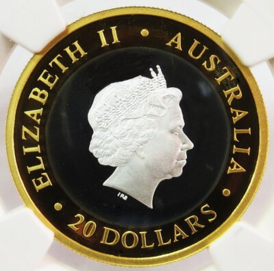 2001 GOLD & SILVER BI-METAL AUSTRALIA MILLENNIUM NGC PROOF 70