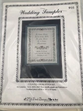 Mill Pond Designs "Wedding Sampler " Counted Cross Stitch Design #905 11x14