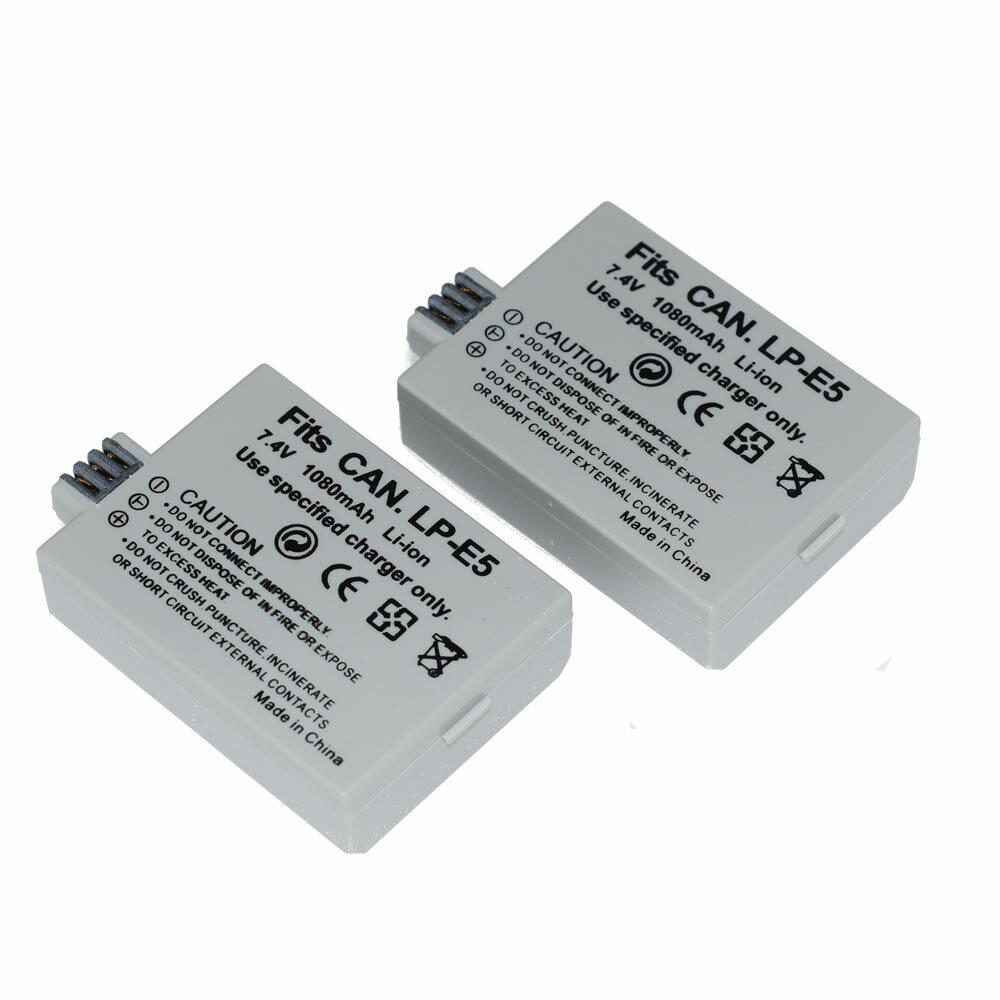 2 Battery +LCD Charger For LPE5 Canon EOS Rebel T1i EOS 1000D DS126181