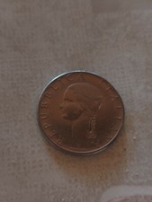 RARA MONETA 100 LIRE 1979 -  FAO - MUCCA VITELLINO / TESTA DI DONNA CON TRECCE 