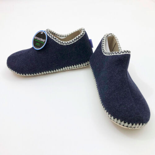 Snoozies Women's Cabin Bootie Deep Blue Slippers Medium 7/8 - Picture 1 of 5