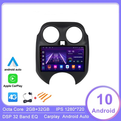 9'' Android 12 Car Stereo Radio for Nissan Mirca March K13 2011-13 GPS NAVI IPS
