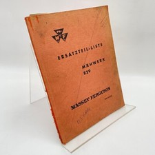 Massey Ferguson Mower 829 Spare Parts List Spare Parts Catalog Repair 1961
