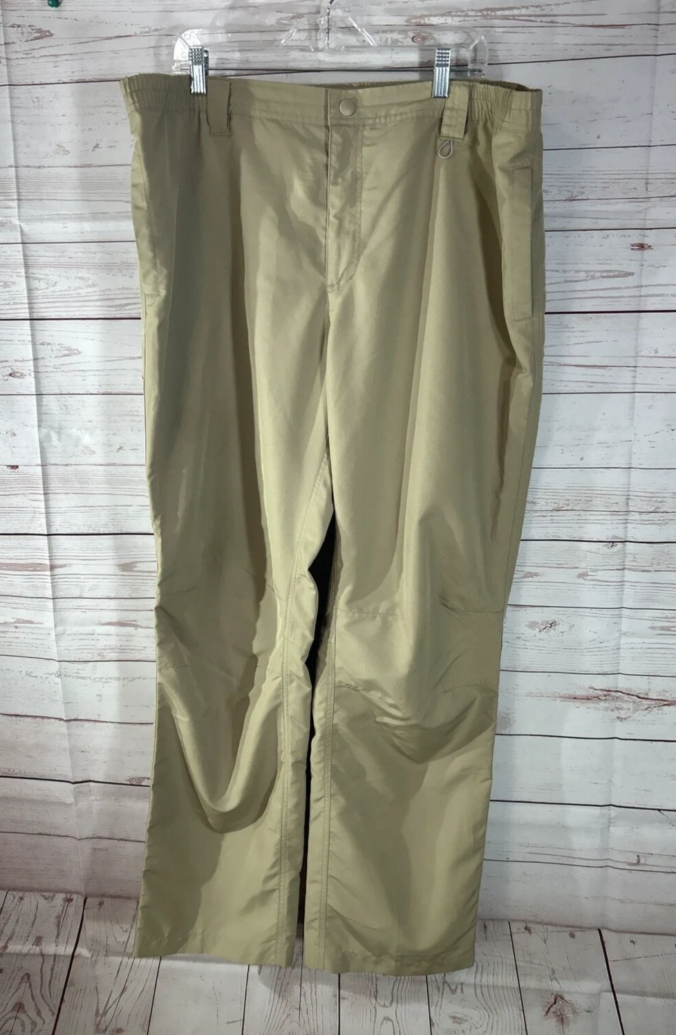Field & stream Mens XXL Fishing outdoor Rain Pants Beige brown 100% polyester
