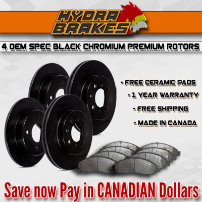 FITS 2015 2016 FORD MUSTANG V6 OE BLANK Brake Rotors CERAMIC BLK