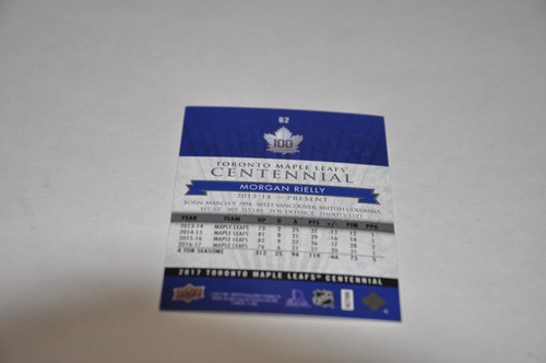 2017 Upper Deck Toronto Maple Leafs Centennial Hockey base set #62 Morgan Rielly - Picture 6 of 6