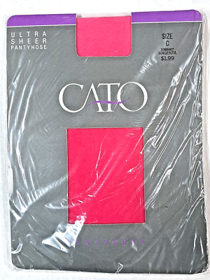 CATO Ultrasheer Pantyhose MAGENTA Size C Sandalfoot Toe New