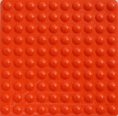 100 x 3M ORANGE RUBBER FEET ~ 8mm x 2mm ~ small STICK ON Sticky Pads BUMPERS - Picture 1 of 5