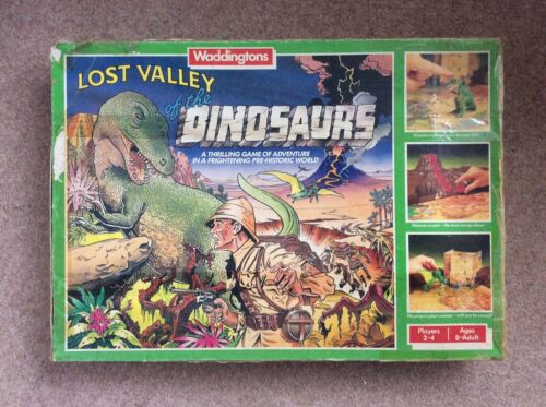 Lost Valley of the Dinosaurs Waddingtons Vintage Board Game 1985 + RULES - Foto 1 di 10