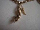 VINTAGE  ESTATE VERMEIL STERLING 925 SLIPPER  PURSE CHARM BRACELET — photo 7