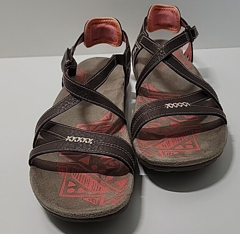 Sandalo in pelle di cacao corallo rosa Merrell senza sabbia taglia US 7 EURO 38 J2896J4C