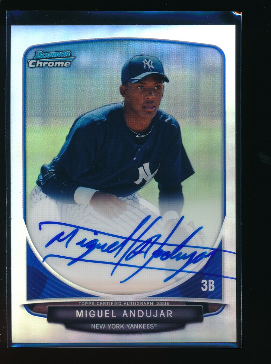 MIGUEL ANDUJAR AUTO 1st 2013 Bowman Chrome Autograph REFRACTOR Rookie Card RC