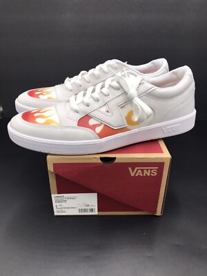 Men s Size 13 - Vans Lowland CC Lenticular True White/Flames Classic Skate Shoes
