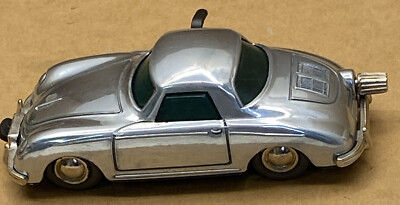 NOS VINTAGE SCHUCO PORSCHE CROME MIRCO RACER LILLIPUT W/ BOX,KEY