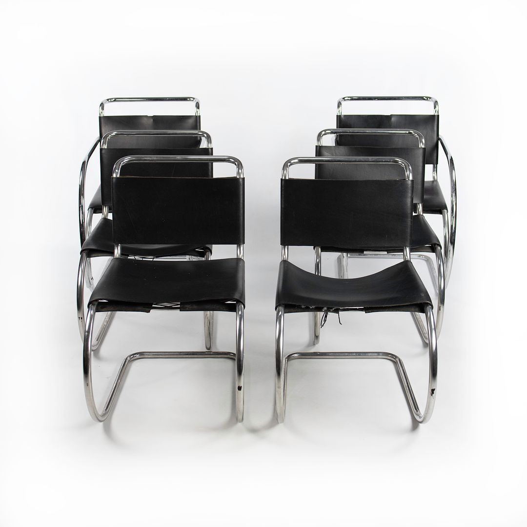 1980s Set of Six Mies van der Rohe for Knoll MR10 / MR20