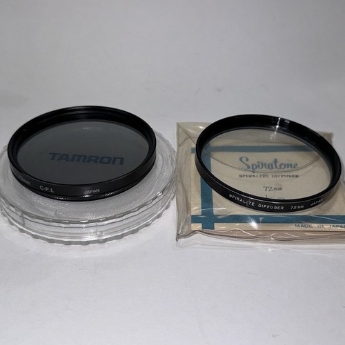 Tamron 72mm Polarizer Lens Filter Japan With Case And Spiralite Diffuser 72mm - Picture 1 of 7