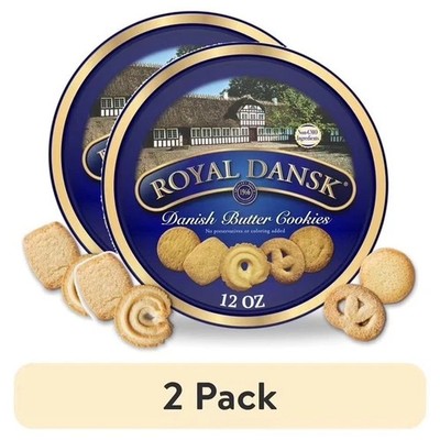 2 pack Royal Dansk Danish Butter Cookies Premium Cookies 12 oz - No Fee US Stock