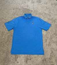 Footjoy Golf Polo Shirt Mens Large Striped Performance Collared Short Sleeve