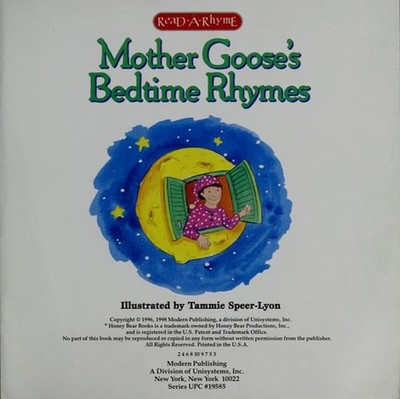 Mother Goose's Bedtime Rhymes (Read-A-Rhyme Ser.) by Read-a-Rhyme, Good Book